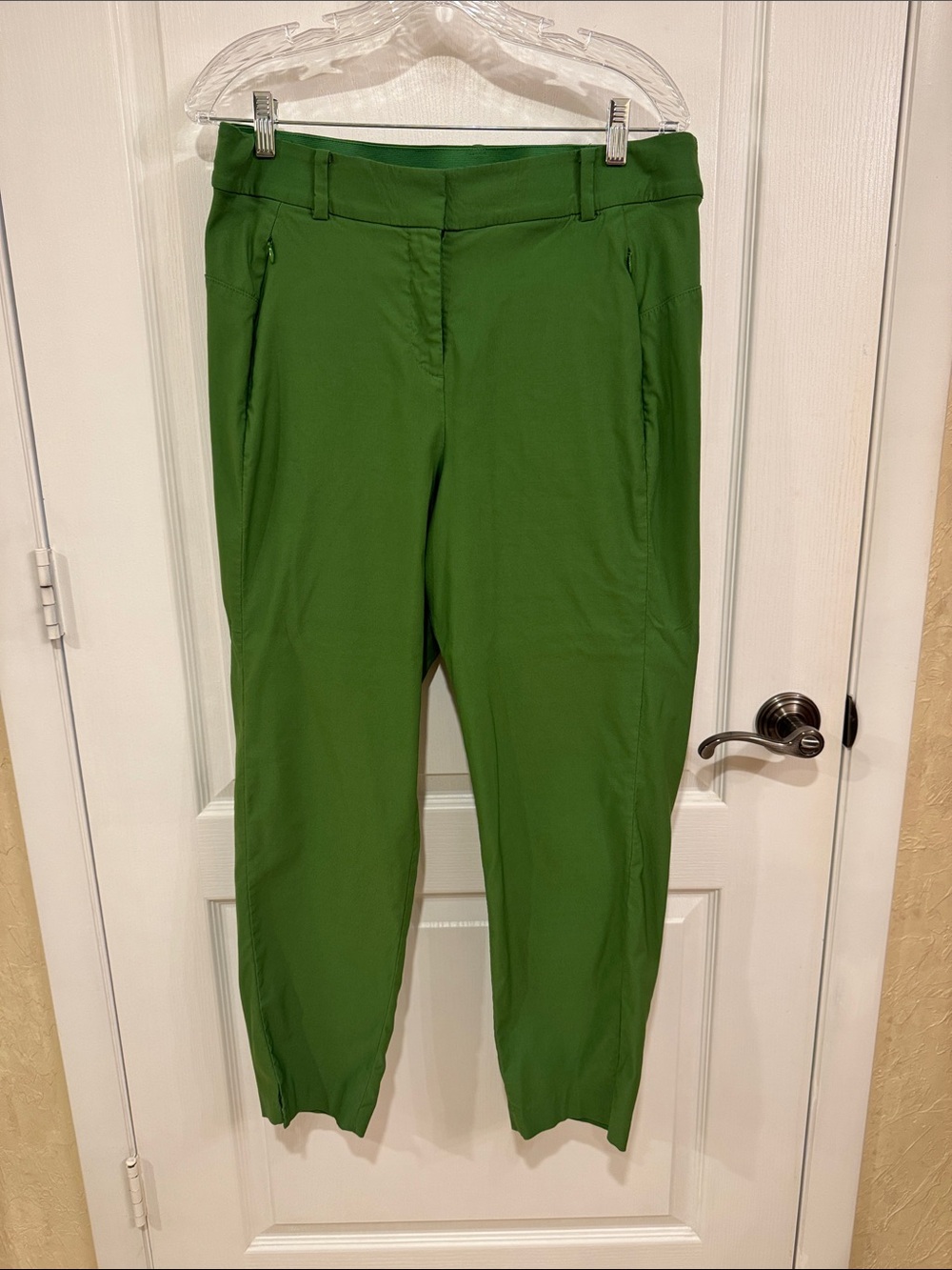 Lane Bryant Bright Green Cropped Ponte Ankle Pants